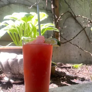 Watermelon margarita slushy