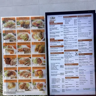 a menu for a mexican restaurant