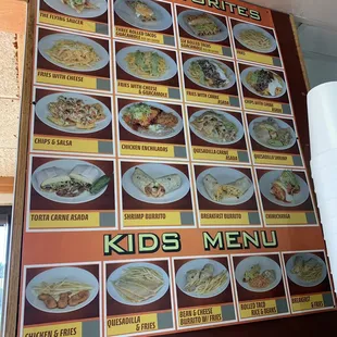 Favorites and Kid's Menu *Pictures*