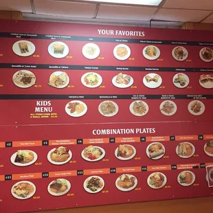 Other menu with photos