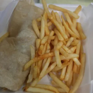 Kids bean &amp; cheese burrito. Pretty big. JUST OK.