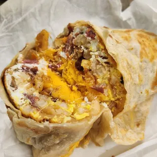Breakfast burrito, ~$8