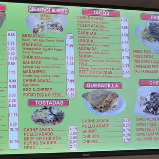 Their menu