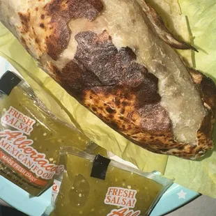 Burnt Carne asada burrito