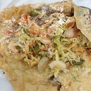 "BRC with shrimp and sour cream"  Do you see shrimp anywhere?? Or BRC for that matter??