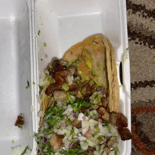 What a disgrace! They really gave me my tacos like this .