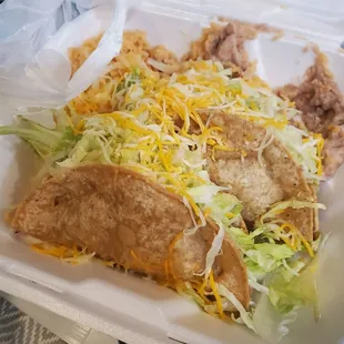 Shredded beef 2 taco combo