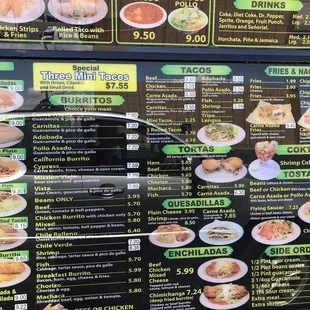 Drive thru menu! For convenience.