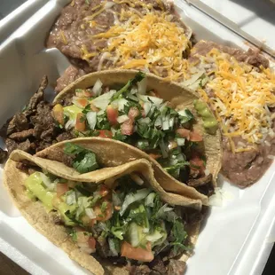 Asada taco combo