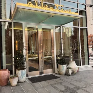 outside