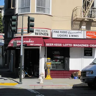 the corner of a busy street