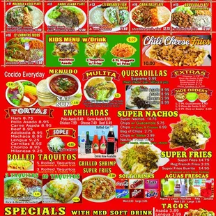 the menu