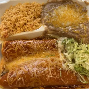 Enchilada (ground beef) combo