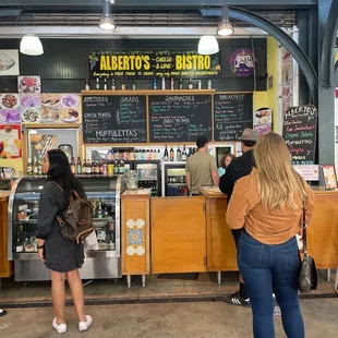 customers at the counter