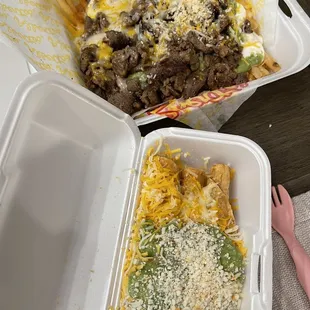 Rolled tacos and carne asada fries