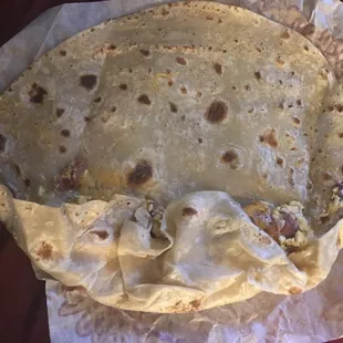 My Breakfast burrito was half empty!!