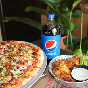pizza, food
