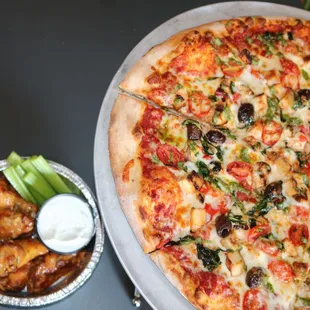 pizza, food