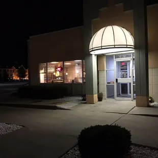 Walking in before dawn.