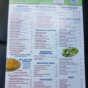 Latest Menu 10/10/2019 Front