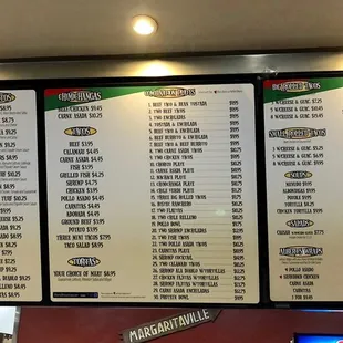 Updated menu as of November 2021