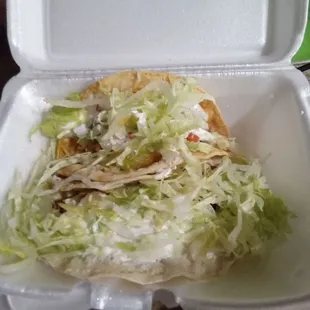 Potatoe and fish taco