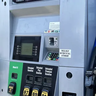 a gas pump at a gas station