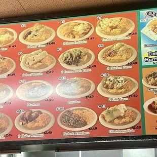 menu and prices