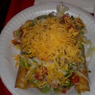 Rolled taco plate