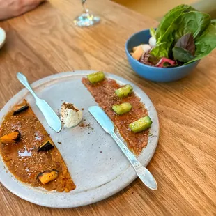 Kibbeh Naya - half squash (amazing), half yellowfin tuna