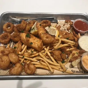 Fried sampler platter