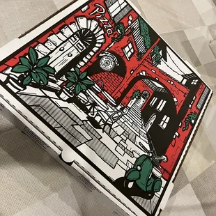 outside, pizza
