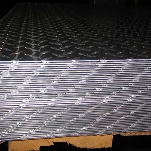 Aluminum available in smooth, or Tread Plate.  Also stocking Light Structural Aluminum.