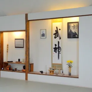 The Kamiza at the front of the dojo.