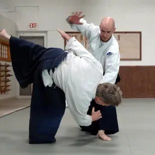 Students training at Albuquerque Aikikai.