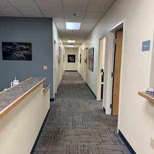 Hallway when you first enter the clinic