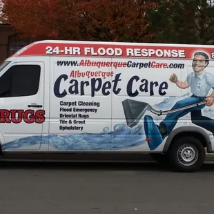 Albuquerque Carpet Care Cleaning Van - drivers side