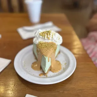 Pistachio cheesecake
