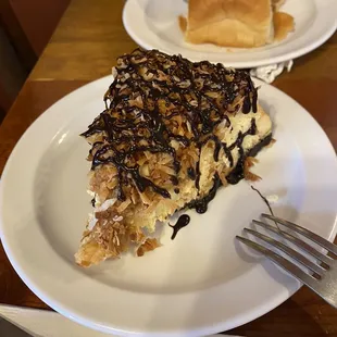 Chocolate coconut cheesecake