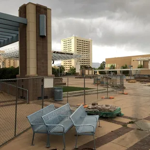 Construction at the plaza.