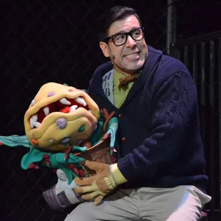 Seymour and Audrey II in Little Shop of Horrors at ALT!
