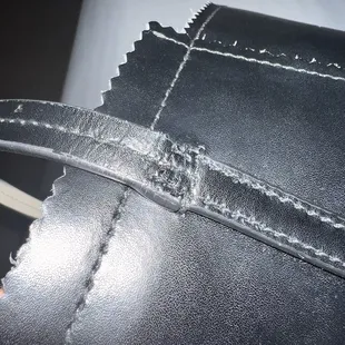 The other handle that was reinforced. It looks awful.