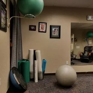 Relaxing area to do stretches