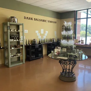 the inside of the store