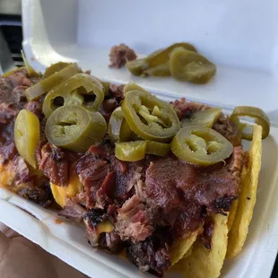 Nachos with brisket