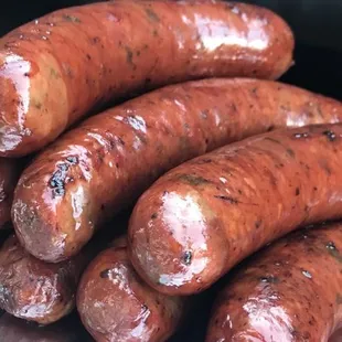 Jalapeño cheddar beef sausage