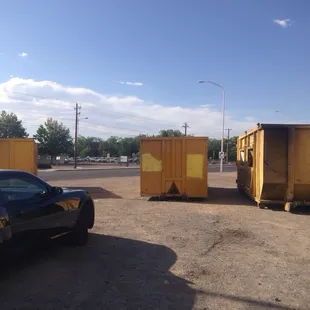 One bin is missing!!! Guess it's been removed for emptying!!! Yesssss #goABQians!!!!