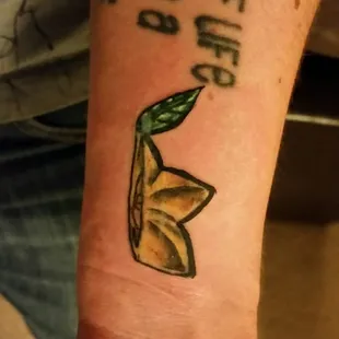 From Eric. Not the words, just the half of the paopu fruit from kingdom hearts video game