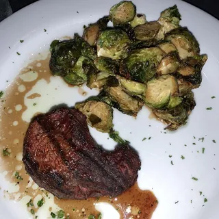FRIED BRUSSEL SPROUTS WITH A DIJON AND BALSAMIC GLAZE