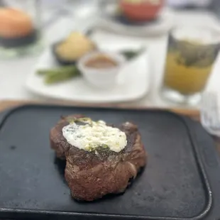 Filet with compound butter